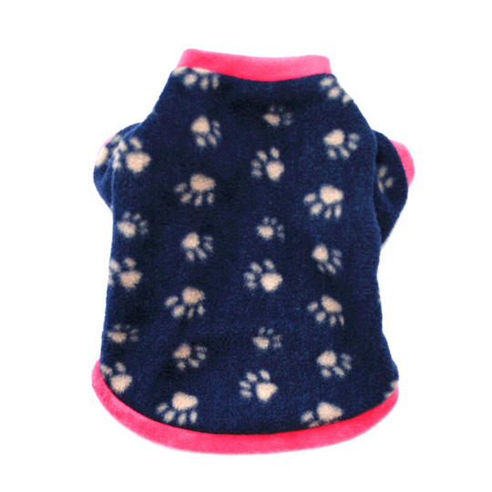 Cartoon Claws Print Puppy Dog T-shirt Autumn Pet Costume Warm Clothes Apparel