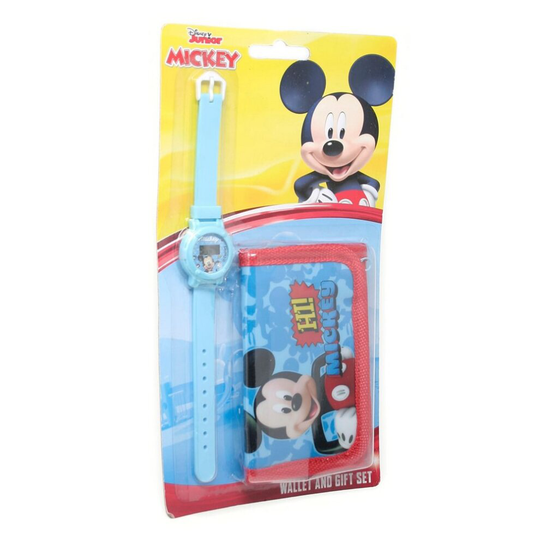 Mickey Mouse Kids/Childrens Hi Mickey Watch And Wallet Set
