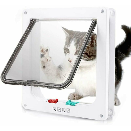Pet door, waterproof cat door, dog door, for cats, small dogs, easy to install and use, S-19.7*19*2cm