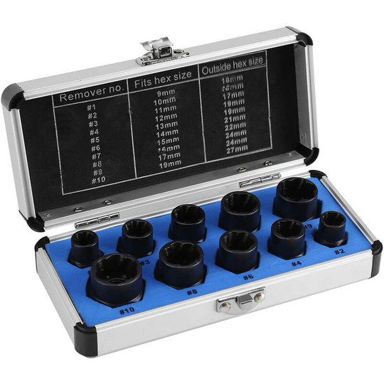 Extractor Kit, Damaged Stud Extractor Bolt Socket Kit for Removing Locking Wheel Nuts, Damaged Bolts.