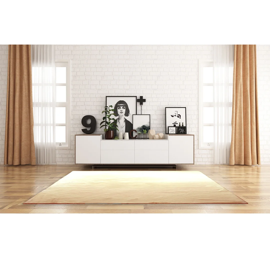 Faux Rabbit Fur Shaggy Rug Cream