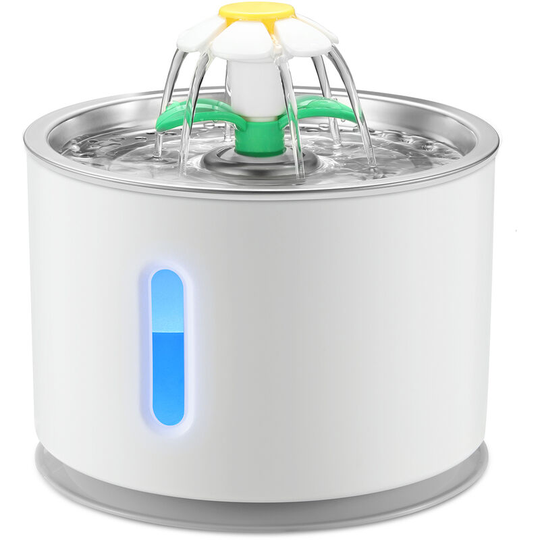 Lifcausal - 2.4LGrey Pet Fountain Automatic Cat & Dog Water Dispenser with Smart Pump