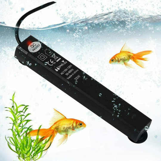 Qersta - 25W Submersible Aquarium Heater, Betta Aquarium Heater, led Digital Temperature Display, Smart Thermostat, Mini Betta Fish Heater for 3-5