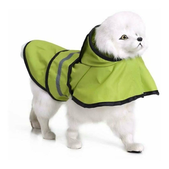 Reflective Dog Raincoat Suitable for Large Dogs Size 2XL (Neon Green Style 1)