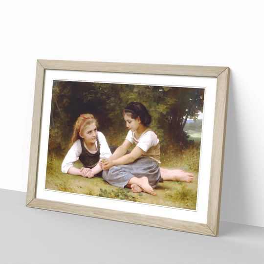 'The Nut Gatherers' by William Adolphe Bouguereau Framed Painting Print