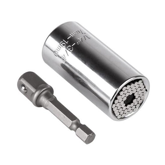 2 pcs Universal Socket, Socket Wrench Set Grip 7-19mm Multi-Function Hand Tools Universal Repair Tools for Automotive Industry