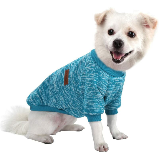 Dog Sweater Fleece Sweater for Dogs, Small Dog Sweater, Elasticity Soft Comfort and Warmth for Puppy Small Medium Large Dog Size (X-Large, Blue)
