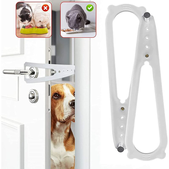 Cat Door Support Latch, Cat Flap Alternative Lets Cats In And Keeps Dogs Out (White) thsinde