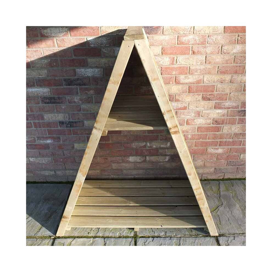 Large Triangular 3' 11" x 2' Overlap Pressure Treated Log Store