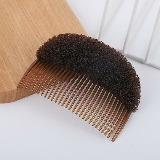 2 Pieces Sponge Hair Shaper Comb Hair Increase Styling Bangs Pad,brown