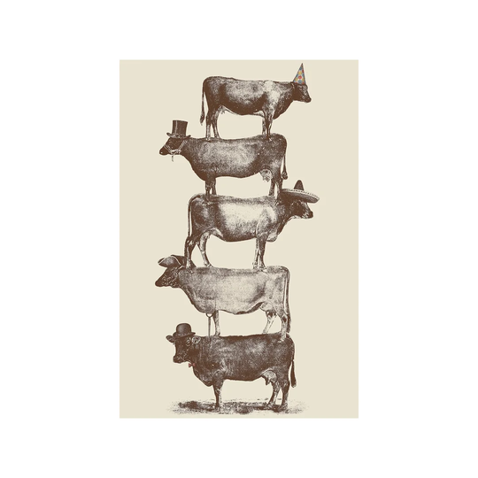 Cow Cow Nuts by Florent Bodart - Graphic Art Print on Canvas