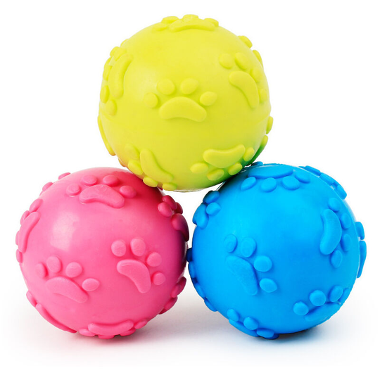 Dog Squeaky Balls ,Dog Balls Tug and Fetch Toys for Small Medium Large Dogs Squeaky Toy Balls 3 Pcs