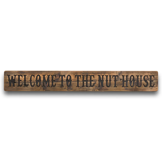 Nut House Rustic Wooden Message Wall Décor