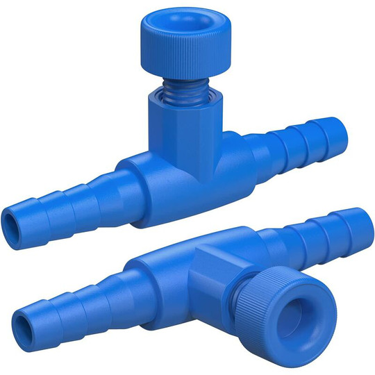 Deckon - Aquarium Air Control Valves for 0.5cm id Airline Tubing Plastic 1 Way Air Flow Regulators Adjustable Blue Hose Connectors Air Pump