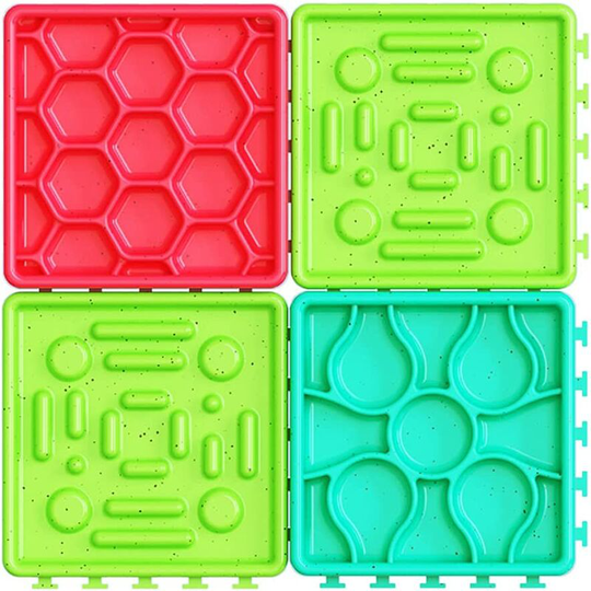 Dog Lick Mat Slow Dispenser Lick Pad, 4In1 Dog Food Tray, Slow Pet Feeding Dog, Buddy Treat Mat For Pet Dog Washer Distraction Device
