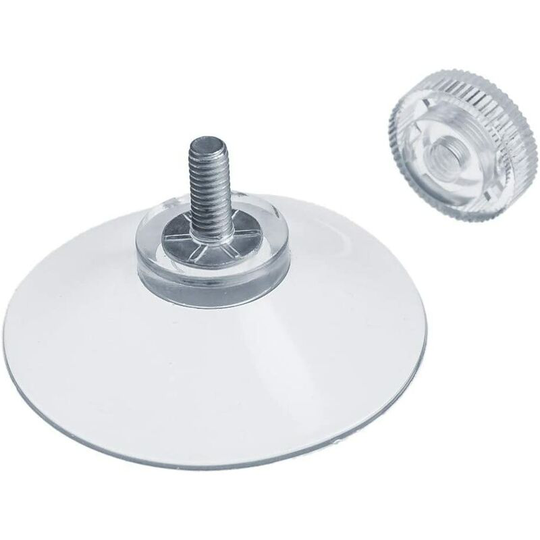 8 x suction cups ø 40 mm with M4x10mm thread with knurled nuts Transparent - Made in Germany