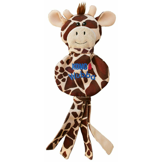 Wubba No Stuff Giraffe Dog Squeak Toy (l) (Cream/Brown) - Cream/Brown - Kong
