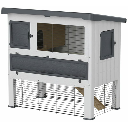 Ferplast - Rabbit Hutch Grand Lodge 120 Plastic Grey 57085360 Grey