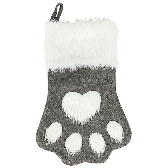 Ilovemilan - Christmas Stockings, Plush Hanging Socks For Holiday And Christmas Decorations(Grey)