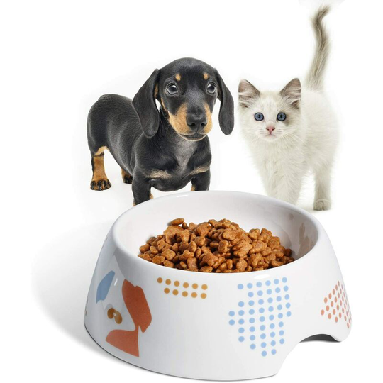 Dog Bowl, 350ml Ceramic Bowl for Cat and Dog, Non-Slip Feeding Bowl