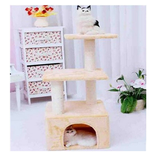 Thsinde - Creative Cat Scratching Post Small Scale Climbing Frame Cat Cat Nest Cat Tree Sisal Cat Claw Nest Multilayer Resting Platform Toys For Cats