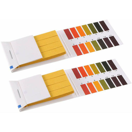 Joorrt - ph Test Strips 1-14 Indicator Paper Lab Litmus Tester 80in1 Kit for Water Food Pool Aquarium Acid Alkaline Test 2pcs