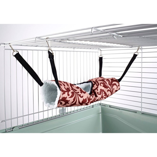 Tunnel Tube Toy Hammock for Ferret Chinchilla Rat Bed Toy House Damask