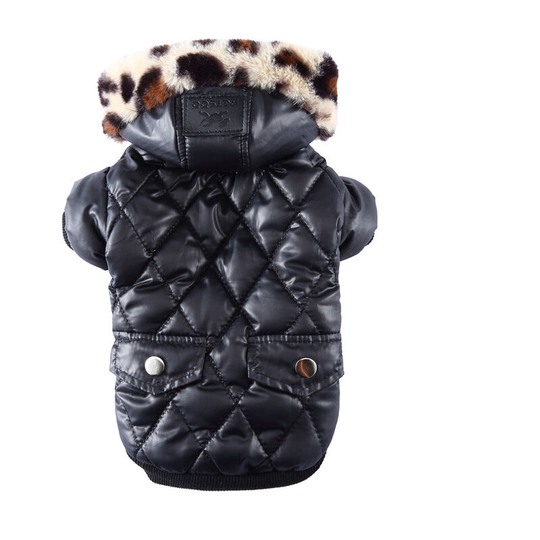 Hooded Dog Jacket Warm Winter Coat Snowsuit Cold Weather Fleece Dog Jacket for Small Dog xs