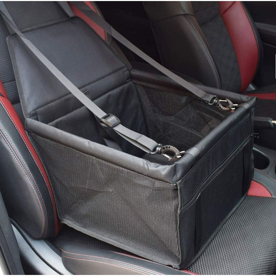 Soekavia - Dog Car Seat, Dog Carrier, Foldable and Breathable Waterproof Pet Security for Travel, Small Dogs or Cats Black