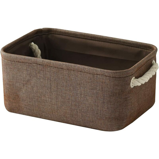 Small Storage Basket Dog Toy Storage Basket Fabric Basket Canvas Storage Bin with Cotton Rope Handles Baskets for Gift Empty Foldable Storage Basket