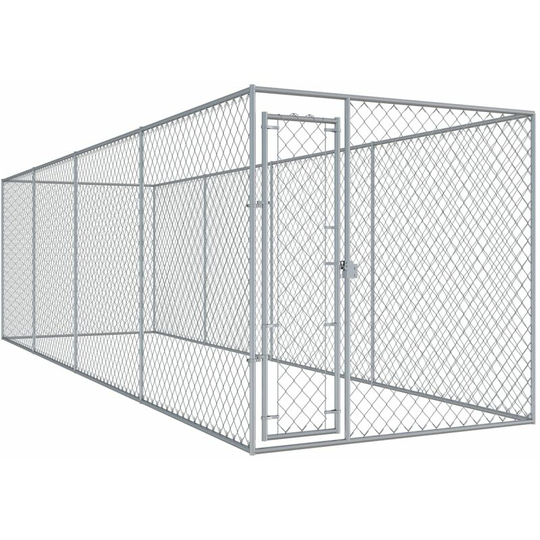 Outdoor Dog Kennel 7.6x1.9x2 m VDTD06399 - Topdeal