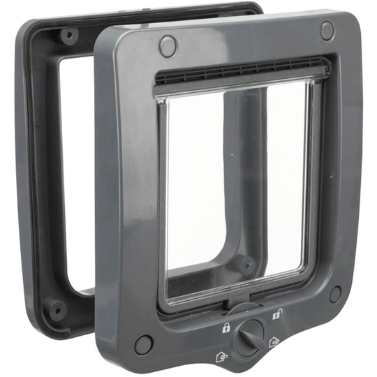 4-Way Cat Flap Door Grey Trixie Grey
