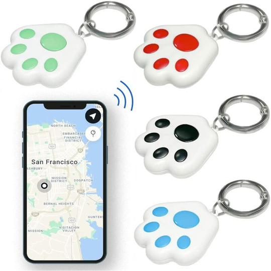 4 pcs gps Tracker,Cute Pet Locator Portable Tracking Devices(Blue,Black,Red,Green)