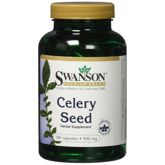 Swanson Maximum Strength Celery Seed Extract, 500mg, 180 Capsules