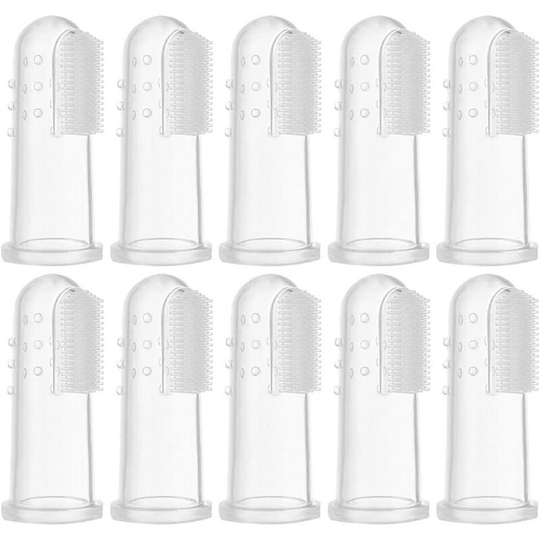 Set of 10 toothbrushes for dogs and cats