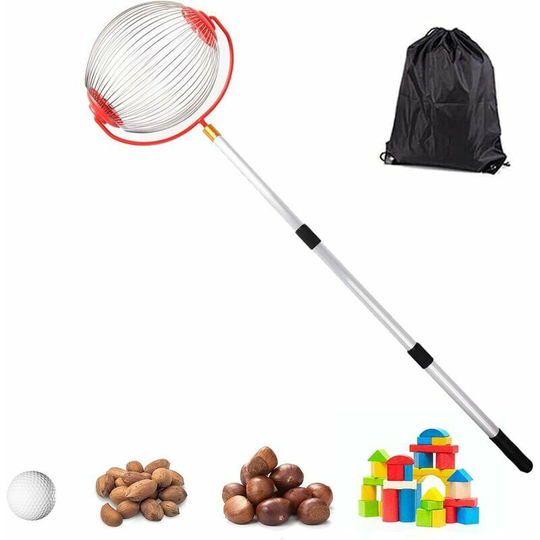 Large Adjustable Lightweight Nut Collector for Outdoors, Stainless Steel Nut Collector Roller Fruit Gardening Tools Farm Family