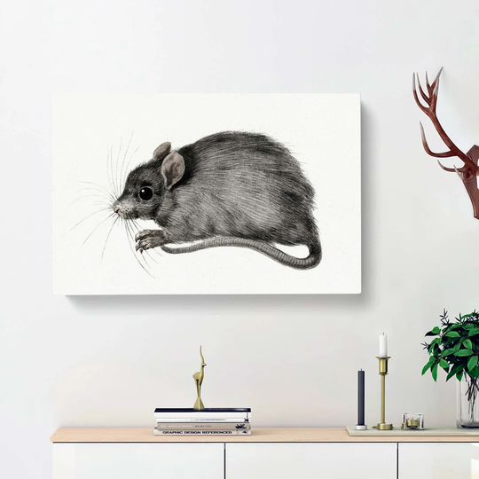 A Mouse by Jean Bernard - Wrapped Canvas Painting Print