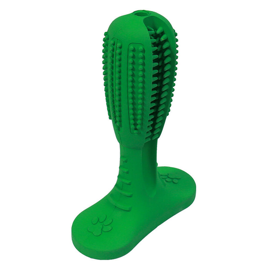 Dog toothbrushes, dog chew toys, dog teeth cleaning sticks for dental health and puppy dental care (green b)