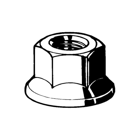 M8 Flanged Hex Nut bzp (8)- you get 25 - Qualfast