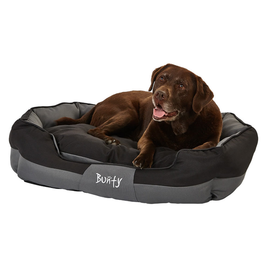 (Black, X-Large) Bunty Anchor Dog Bed | Heavy-Duty Water Resistant Pet Bed