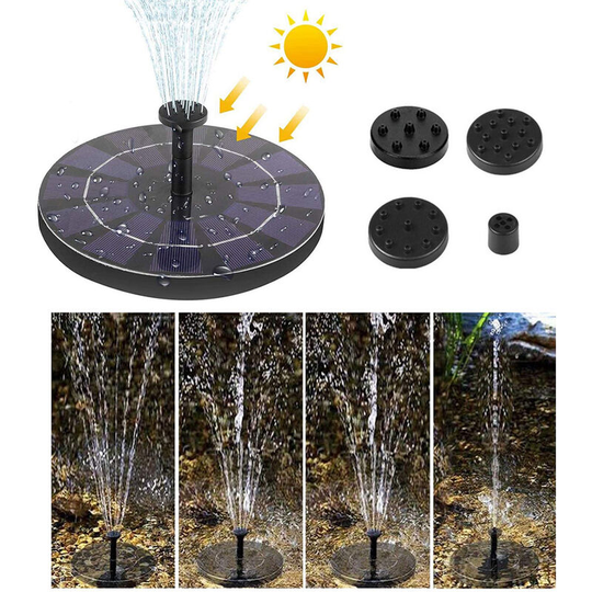 Solar Powered Floating Bird Bath Water Fountain Outdoor Pond Pool Garden Patio