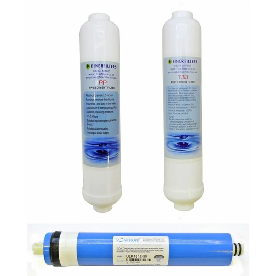 3 Stage 50 gpd Aquarium Compact Reverse Osmosis Replacement Water Filters by Finerfilters