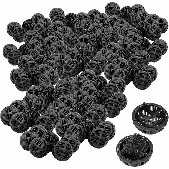 Monly - 50 Pcs Aquarium Filter Bio Balls Aquarium Filtration Bio Ball Durable Easy To Clean Reduces The Number Of Water Changes For Fish Tank Pond
