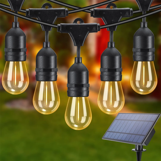 Jenn 1500m Solar Powered 16 - Bulb Standard String Light (End to End Connectable)