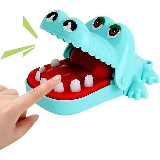 Classic Bite Finger Toy Crocodile Toy (Blue)