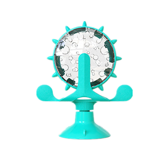 Funny Pet Cat Turntable Toy 360 Rotating Windmill Interactive Training Teasing Puzzle Exercise Play Game Feeding Leakage Device