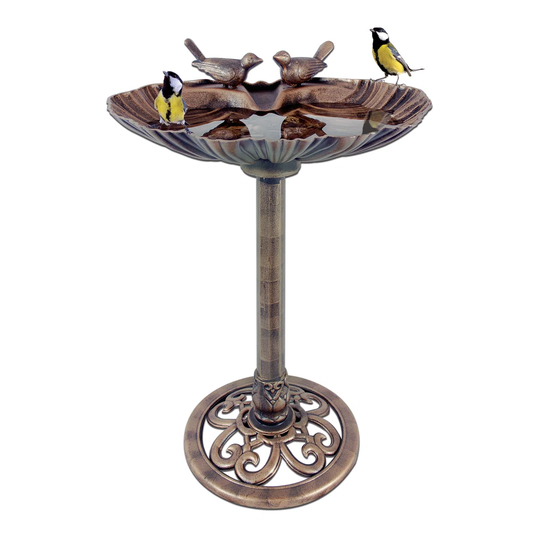 Lit Bird Bath
