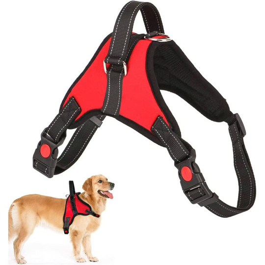 Dog Harness, Adjustable Chest Strap for Dogs, Reflective Dog Vest, No Pull Harness, No Pull Dog Harness, Easy Control, Comfortable, Breathable (S,