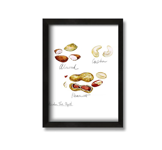 Nut Selection 3 - Picture Frame Painting on Canvas