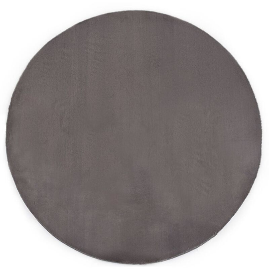 Rug 80 cm Faux Rabbit Fur Dark Grey - Grey